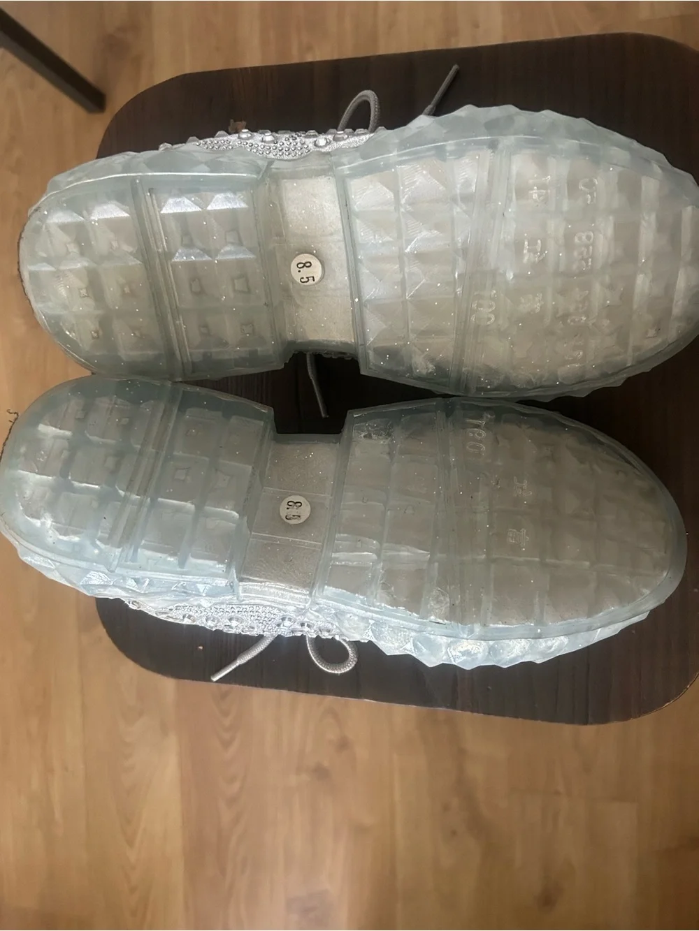 Like New Metallic Studded Sneakers